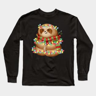 Christmas sloth Long Sleeve T-Shirt